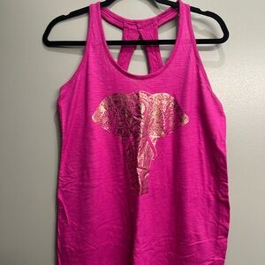 Pink Elephant Graphic Tank Top